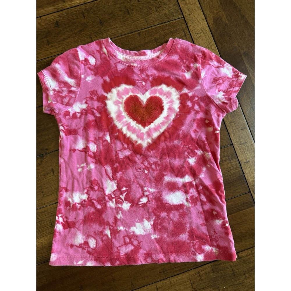 Way to celebrate Tie Dye T-Shirts Pink‎ Heart Kids M (7-8)